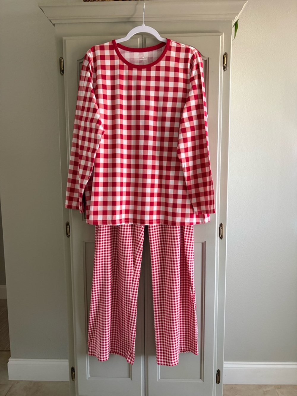 Lands' End x Draper James Red Gingham Pajama Set 1X Like New